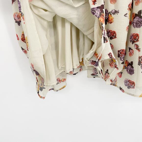 Kimchi Blue Size 0 Romper Cream Off The Shoulder Tank Sleeveless Low Cut Back - Picture 4 of 10